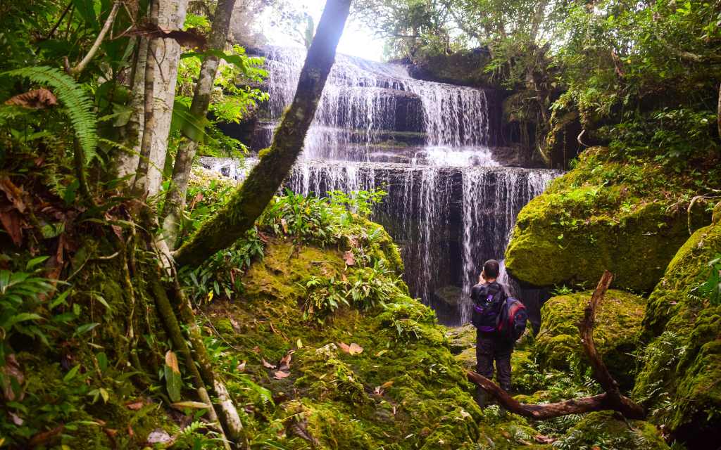 los chorros en guaviare tienen diferentes escenarios de agua en este caso una cascada que se ve llamativa y fresca, turismo guaviare