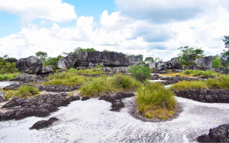arena, vegetacion, rocas en tuneles naturales, turismo guaviare