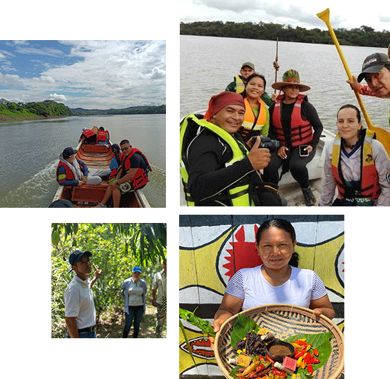 corcpresturg personas haciendo turismo en el guaviare